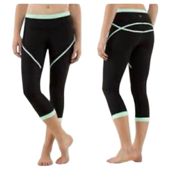 Lululemon Size 8 Cropped Athletic Activewear Leggings. - Picture 1 of 6